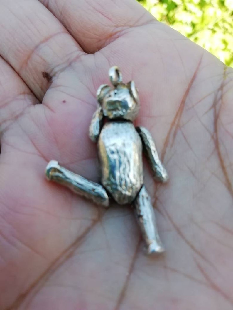 Silver bear charm