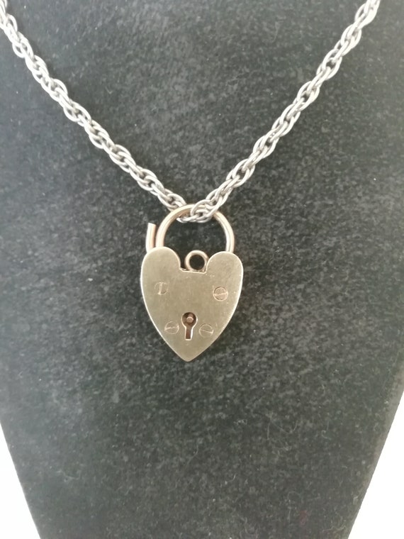9 Carat Gold Heart Padlock Bracelet Charm  https:/