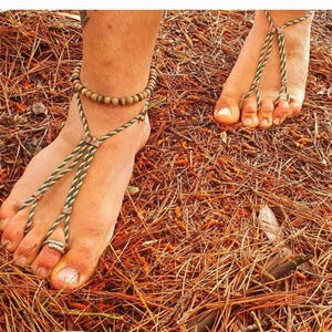 Handmade Barefoot Sandals with Copper Accents - Minimalist Style for Grounding