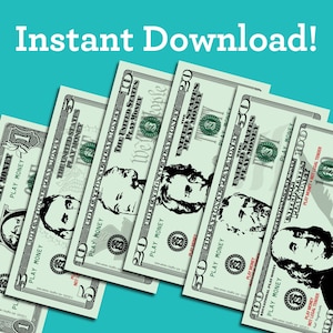 Educational play money PDF instant download print yourself