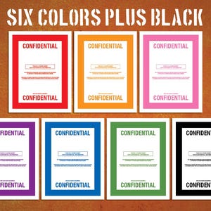 CONFIDENTIAL Top Secret Classified Document Cover Sheets Multiple ...