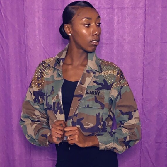 studded camo jacket