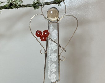 Stained Glass and Lace Angels, Remembrance/Memorial/In Loving Memory/Communion/Christening Angel, Guardian Angles