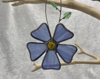Stained Glass Forget-me-not, Remembrance Flowers, Memorial Gift