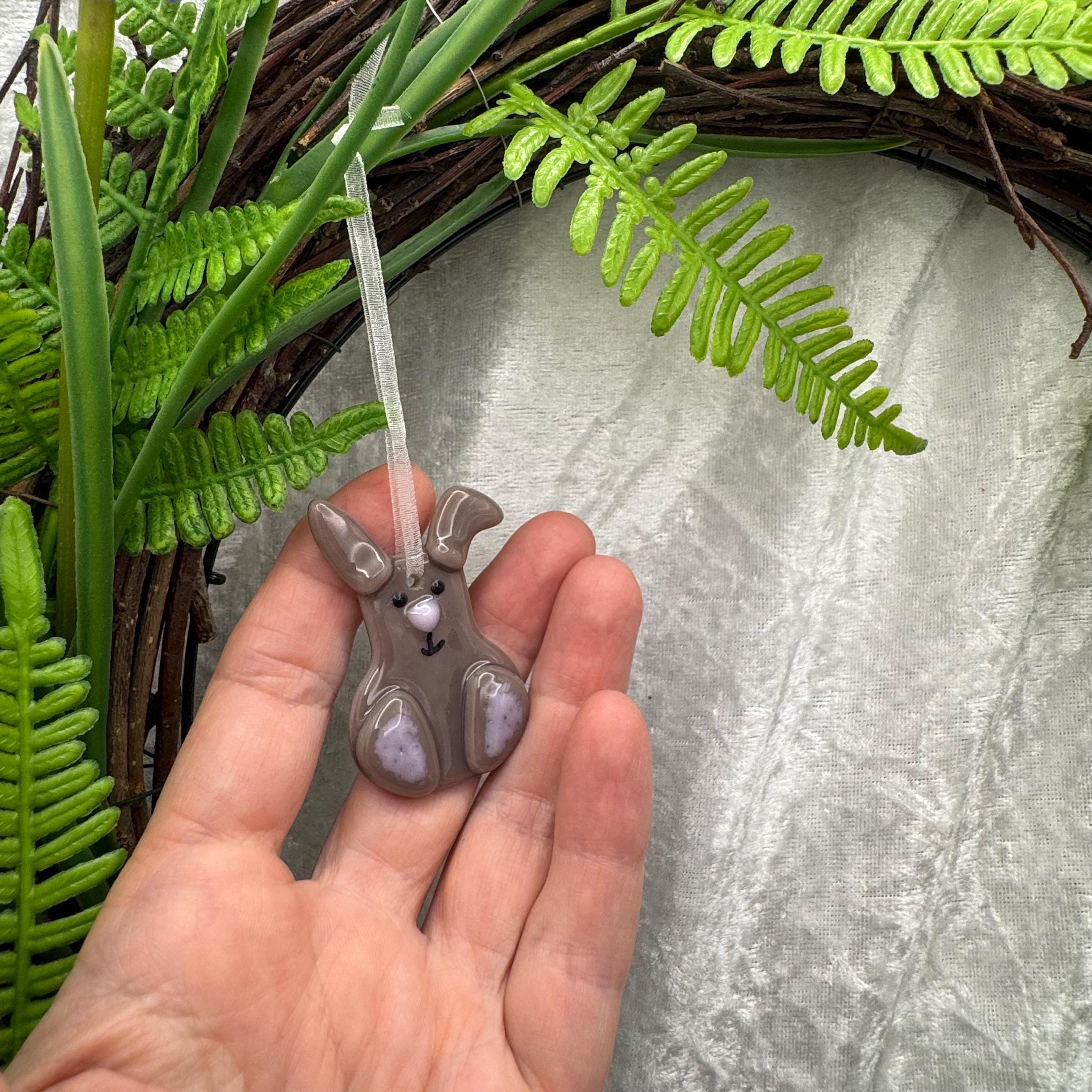 Fused Glass Rabit Fused Glass Mini Easter Rabbit Decoration, Easter Bunny - Etsy