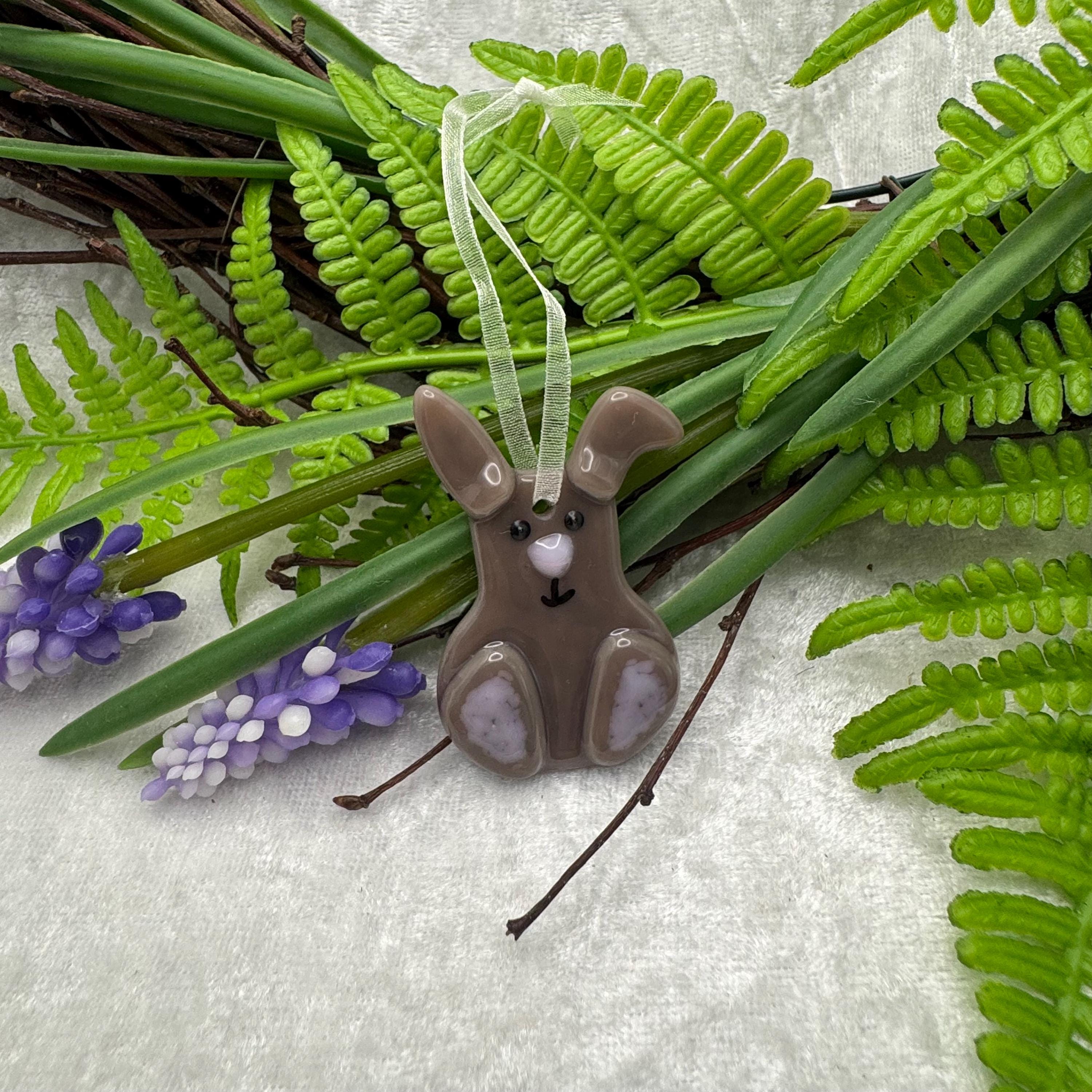 Fused Glass Rabit Fused Glass Mini Easter Rabbit Decoration, Easter Bunny - Etsy