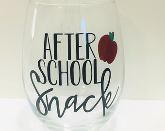 TEACHER Wine Glass; Teacher Appreciation; Graduation Gift