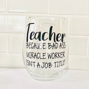 GRANDE taça de vinho para professores; valorização do professor; presente do professor