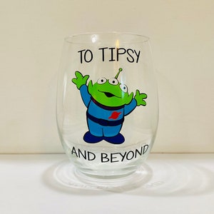 Disney wine glass