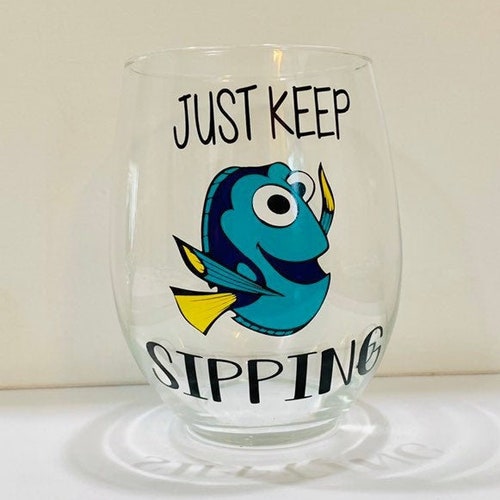 Disney Wine Glass; Finding Nemo; Disney Gift; BFF Gift; Christmas Gift