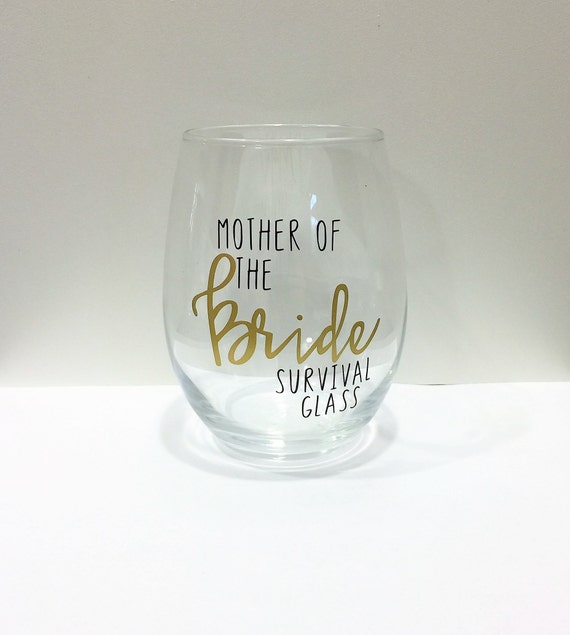 mother of the bride wine glass