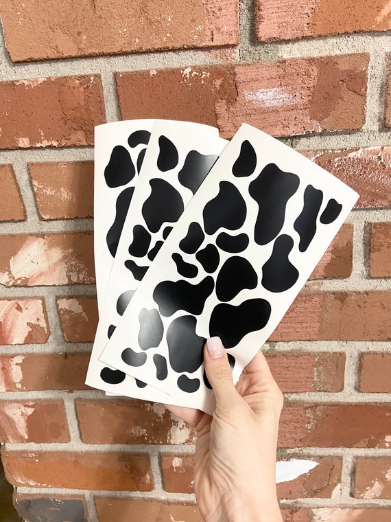 Cow print decal; yeti decal; cooler decal; car decal; cow print stickers
