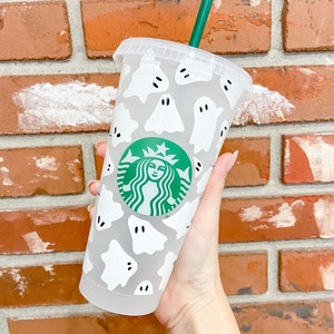 Starbucks cup; Starbucks logo; personalized wrap; Starbucks Halloween 2022;  Starbucks tumbler