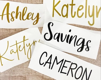 Vinyl Decal, Name Decal, Custom name Decals