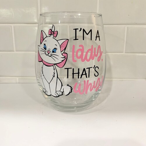 LARGE Disney inspired wine glass; Disney gift ; Disney wine glass