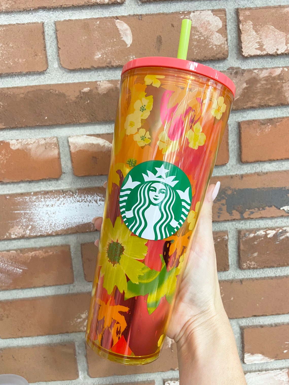 RARE Starbucks Tumbler 2022 Release Summer Release Floral Etsy