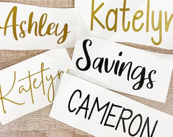 Vinyl decal; name decal; custom name decals