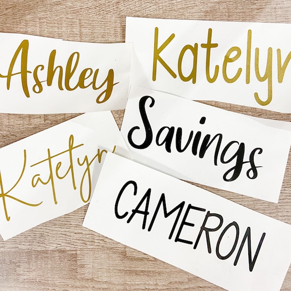 Vinyl decal; name decal; custom name decals