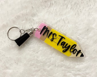 Keychain; teacher gift; teacher appreciation; teacher graduation; personalized