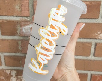 Starbucks custom tumbler; Starbucks cup; lid and straw included