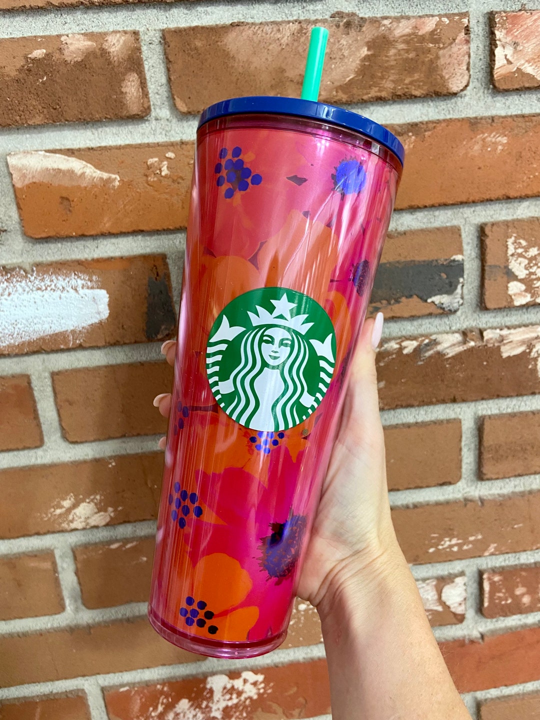 RARE Starbucks Tumbler 2022 Release Floral Starbucks Cup Etsy