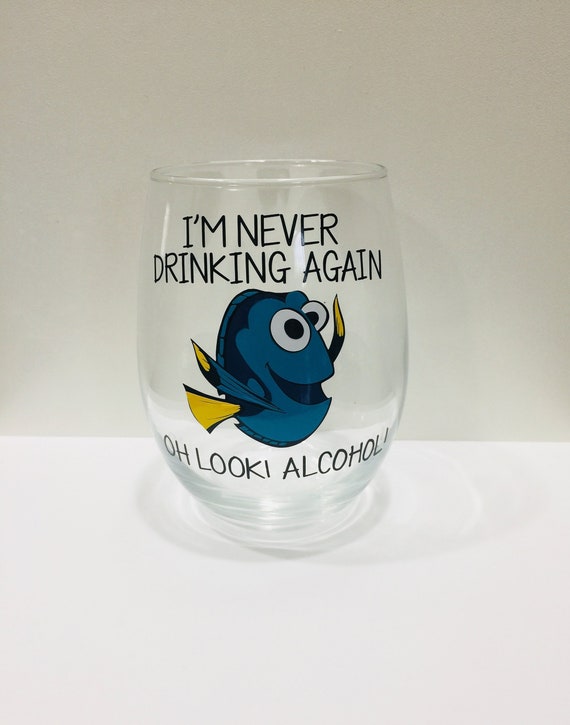 Disney Inspired Wine Glass Disney Gift Finding Nemo Etsy