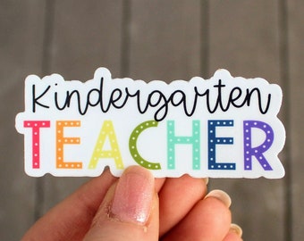 kindergarten teacher sticker, kindergarten teacher stickers, kindergarten teacher gift, early childhood teacher gift, kindergarten sticker