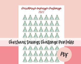 christmas savings challenge printable, christmas savings tracker, printable christmas savings challenge, saving for christmas pdf