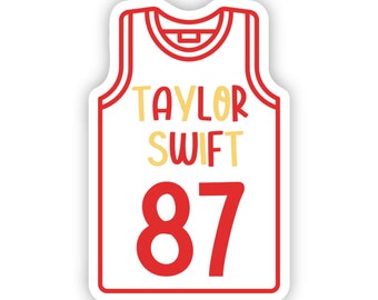 taylor swift and travis kelce sticker, taylor swift 87 sticker, taylor nfl sticker, swiftie football stickers, travis kelce 87 sticker