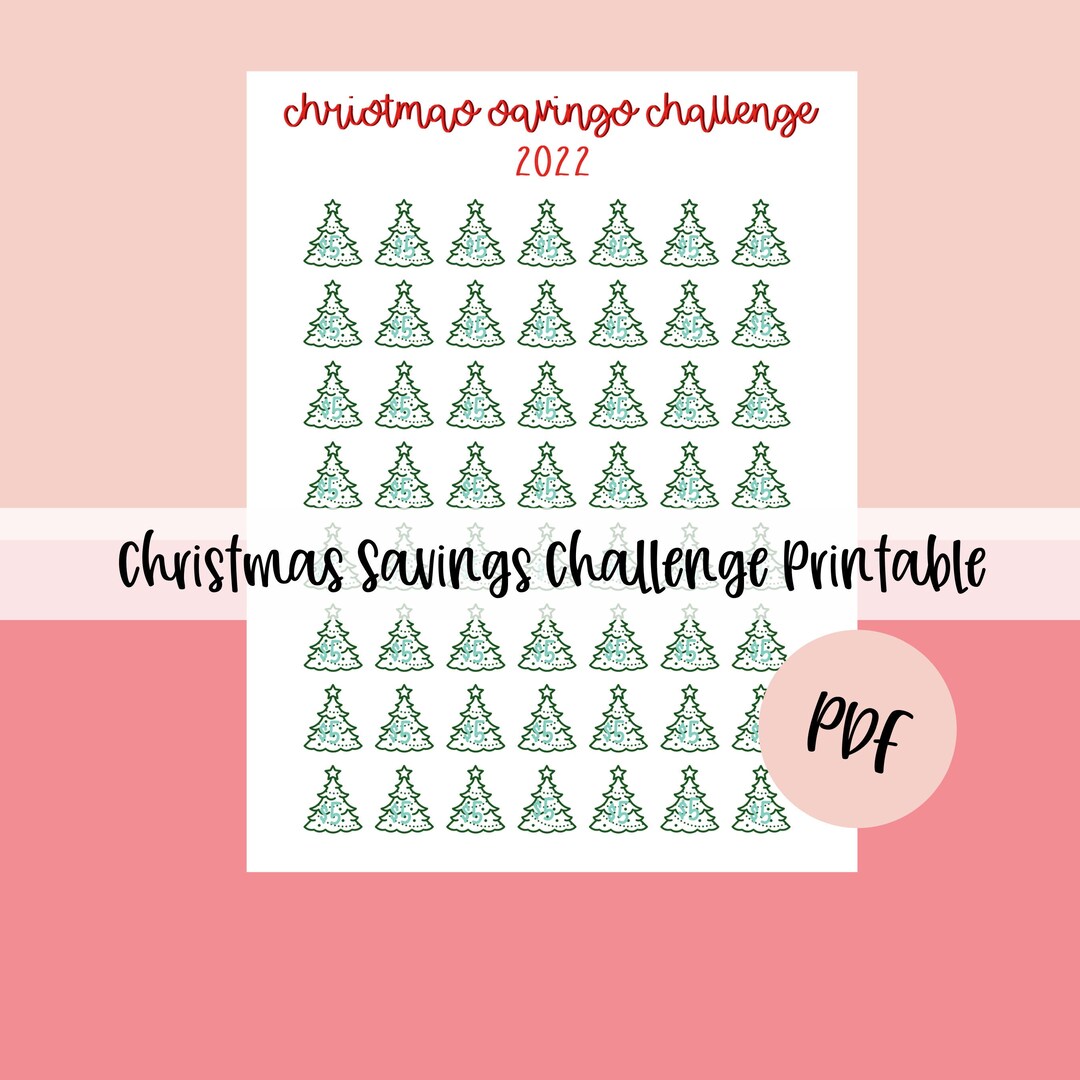 Christmas Savings Challenge Printable, Christmas Savings Tracker ...