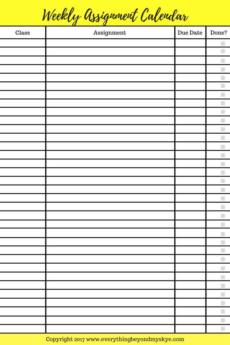 Student homework tracker image