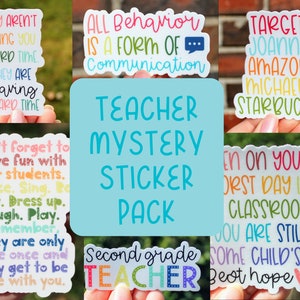 teacher mystery sticker pack, teacher sticker pack, mystery sticker pack for teachers, gift for teacher