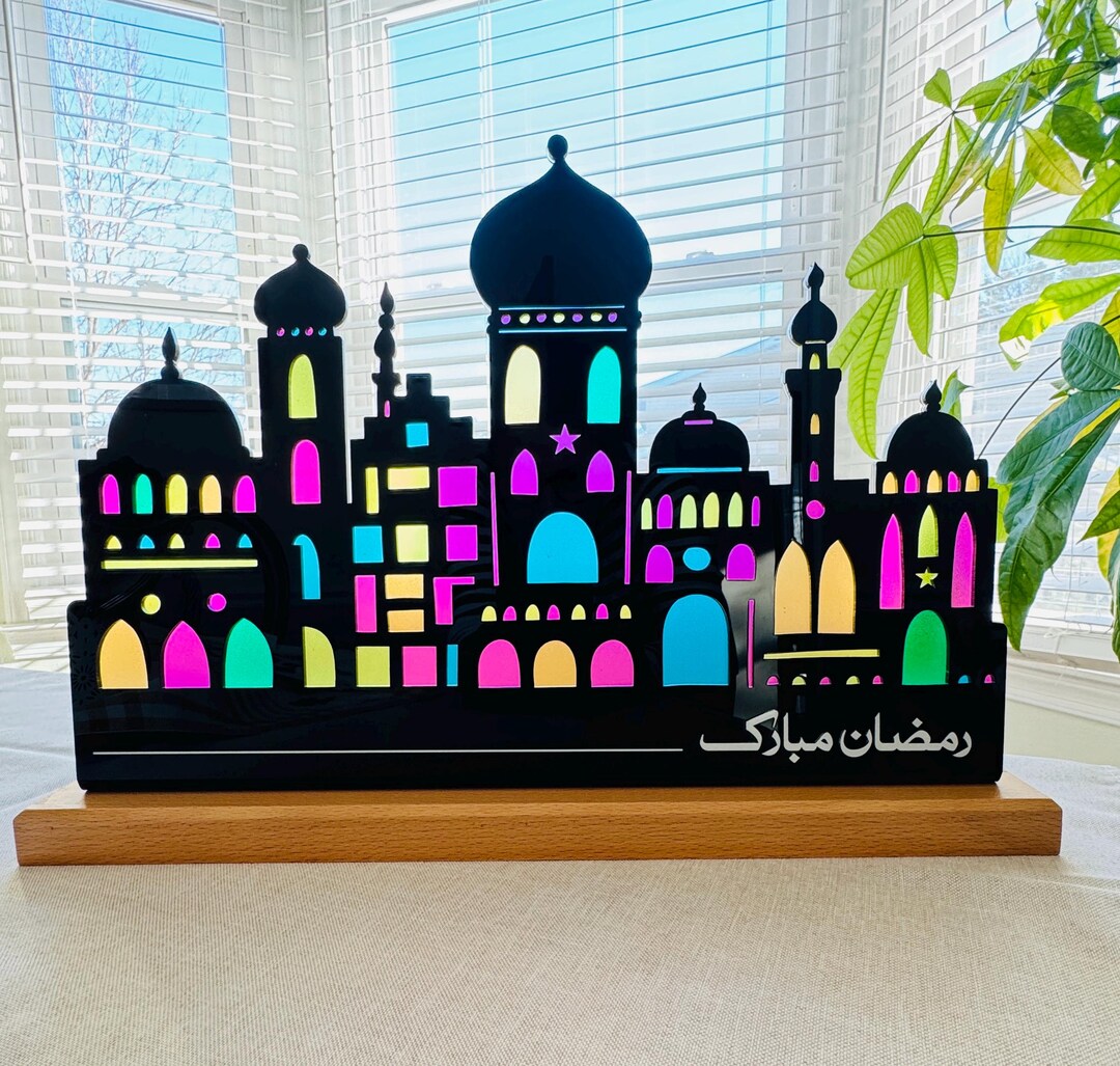 Stained Acrylic Masjid Display - Etsy