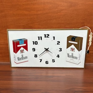Vintage Marlboro Clock - Etsy