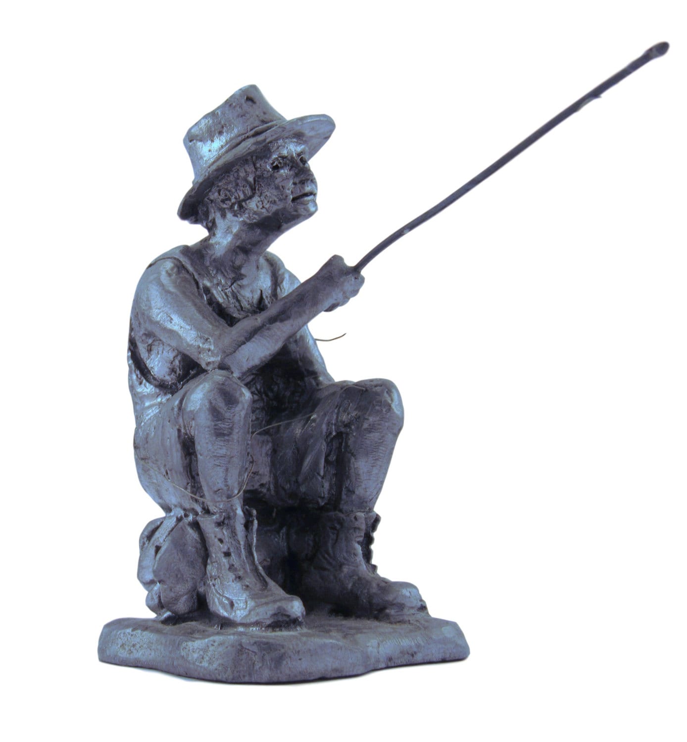 Michael Anthony Ricker Pewter Figurine Fisherman - Etsy