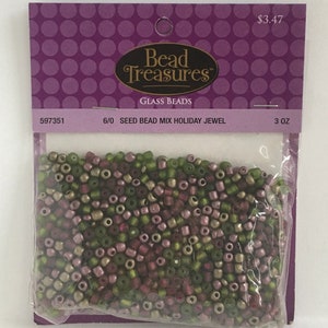Glass Seed Beads - 6/0 - 5 colors