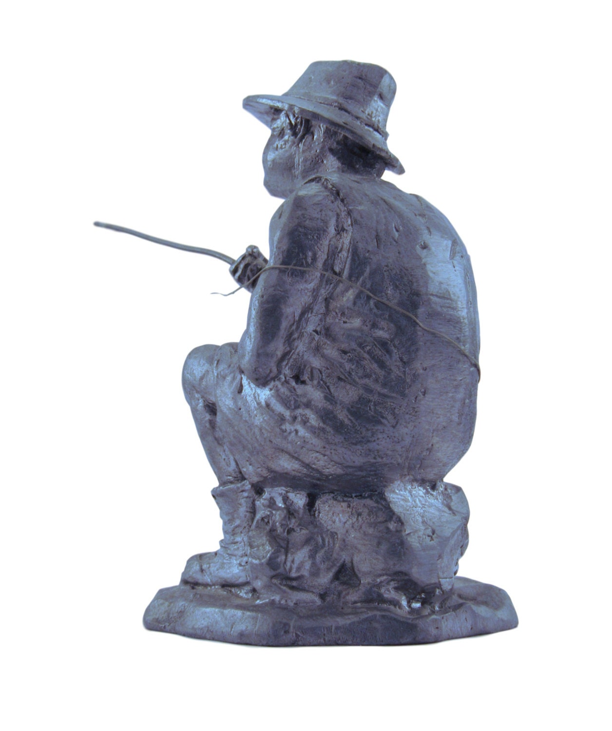 Michael Anthony Ricker Pewter Figurine Fisherman - Etsy