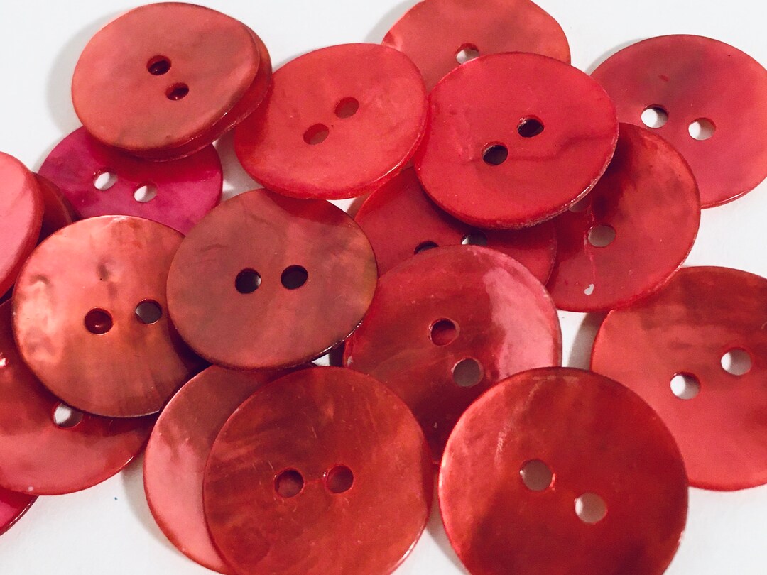 2-hole Shell Buttons (natural and Dyed) Mussel - 50 Buttons - Available ...