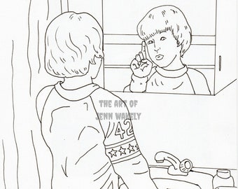 The Shining Coloring Page, Danny talks to Tony