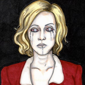 Norma Bates, Illustration, Sticker, Psycho, Bates Motel