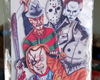 Horror Kill Cut Stickers, Slasher, Art