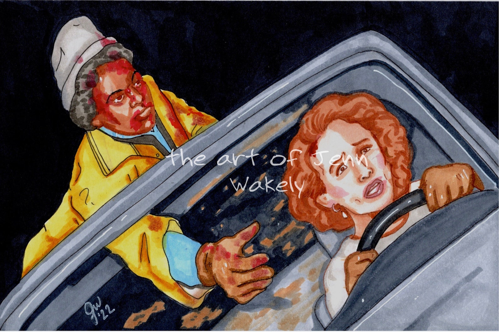 The Hitchhiker Photo Glossy Sticker Fan Art Creepshow 2 Etsy
