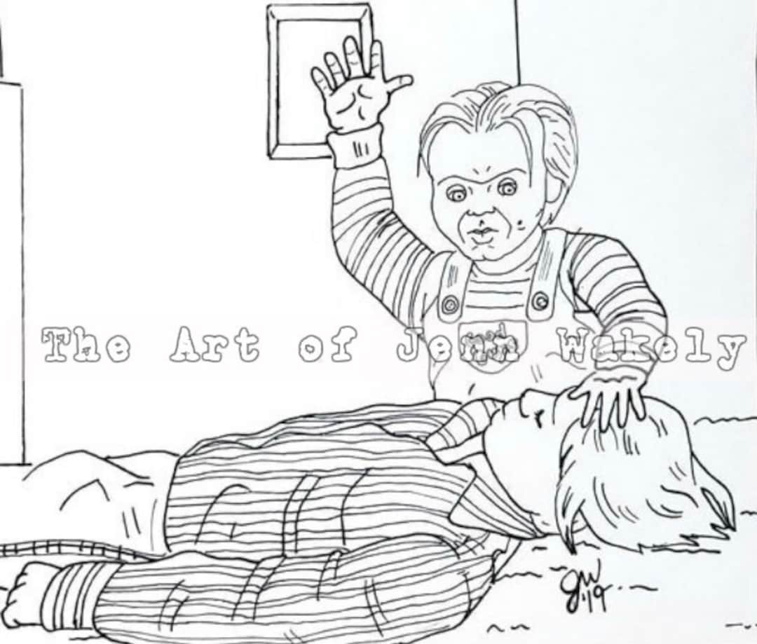 Child's Play, Coloring Page, Andy and Chucky - Etsy