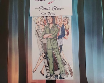Final Girls, set Three, sticker set, fan art