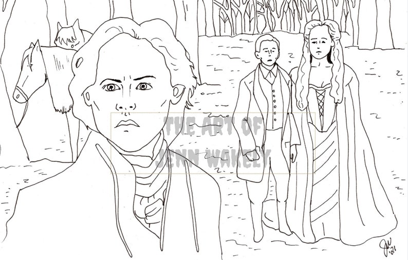 Sleepy Hollow Coloring Page Fan Art Digital Download - Etsy