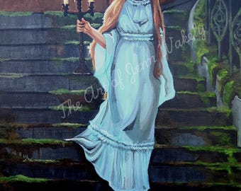 Goth Descending a Staircase, Acrylic on Canvas, Fan Art
