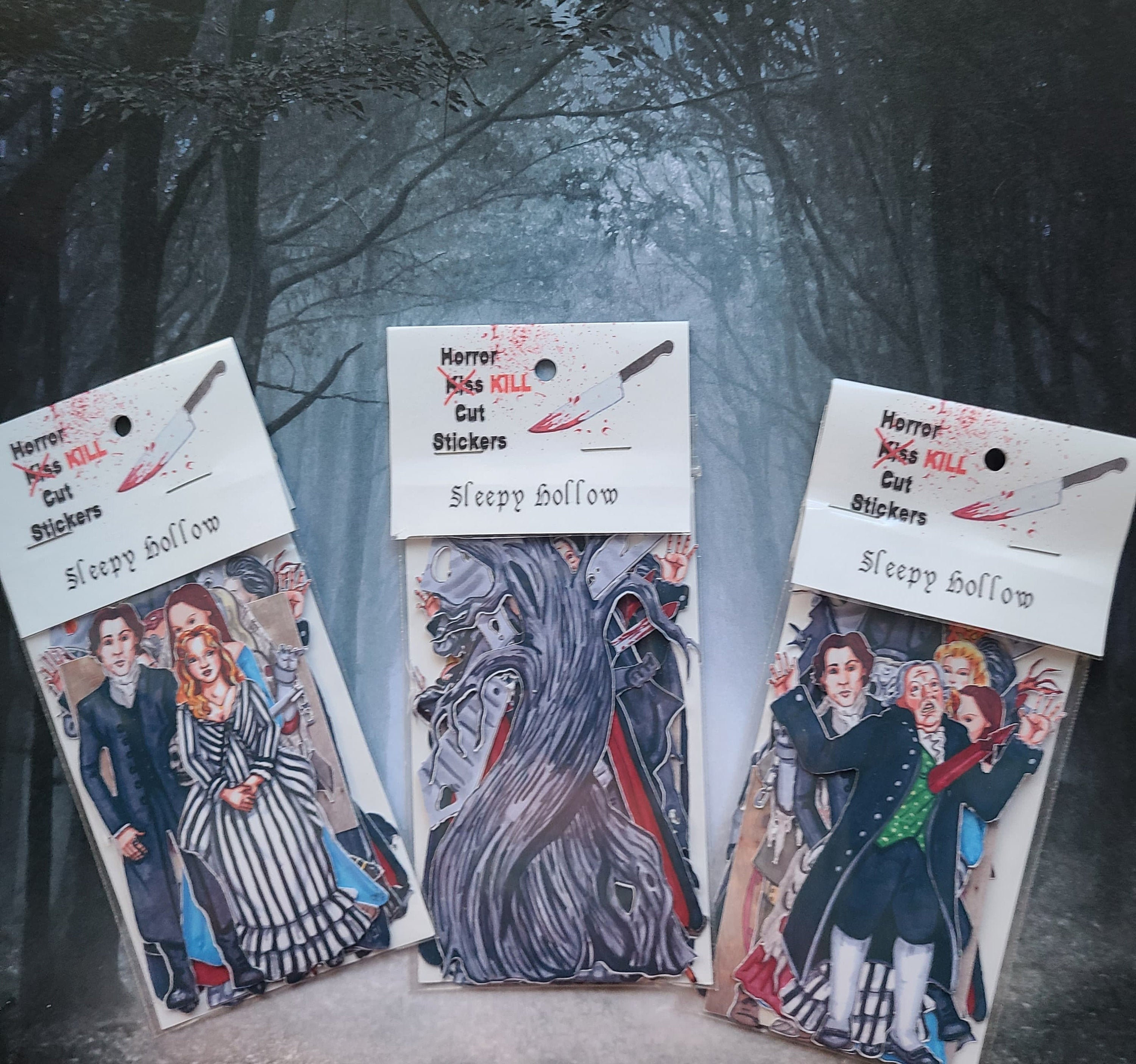 Sleepy Hollow, Sticker Set, Fan Art, Tim Burton