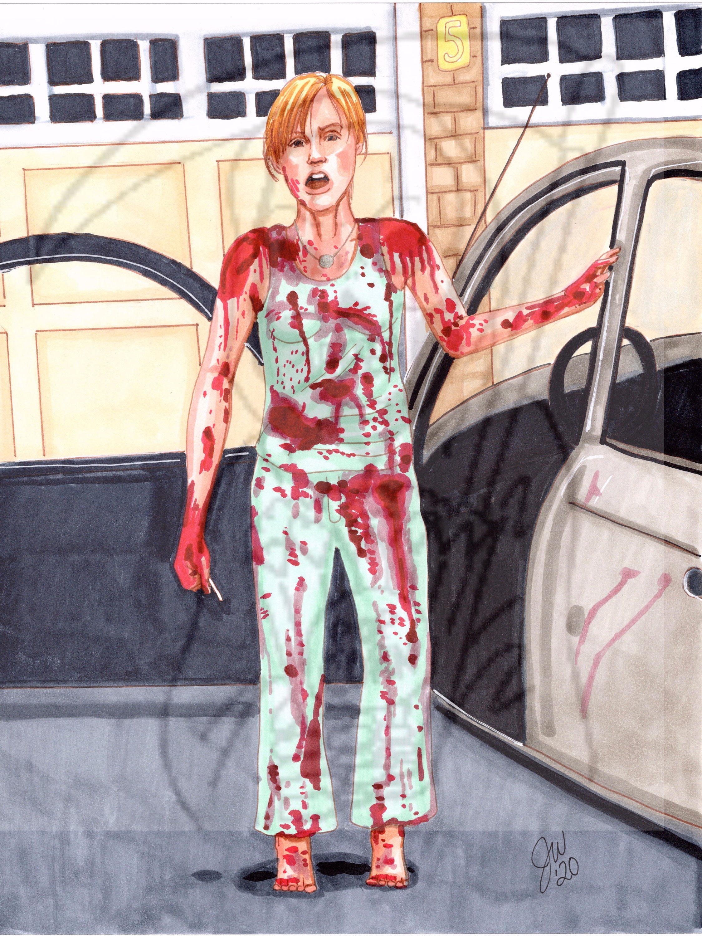Dawn of the Dead, Anna, Sticker, fan art, zombie apocalypse
