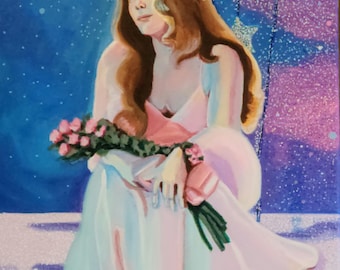 Like Being On Mars, Carrie, Original Acrylic Painting