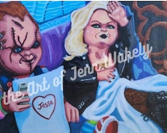Act Natural, Fan Art Painting, Bride of Chucky